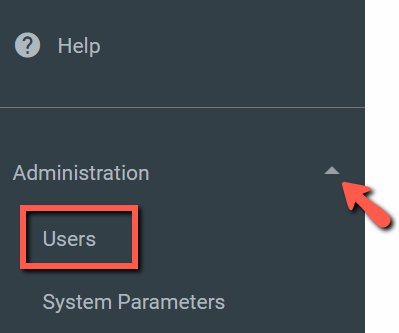 Screenshot of Ready Admin sub-navigation menu indicating the Users option